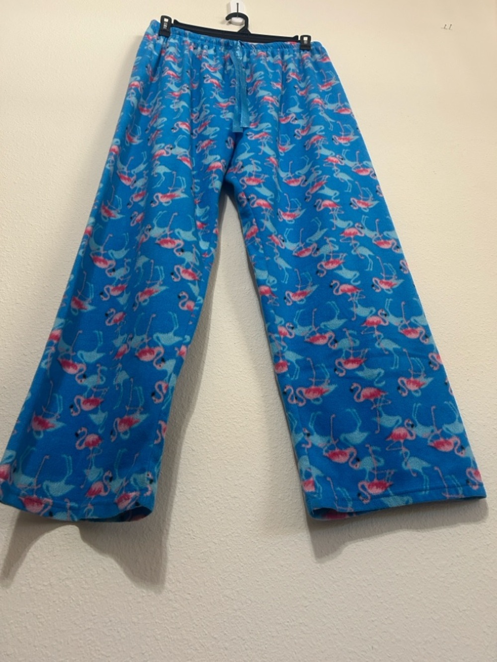 Gabriella by 10W Apparel Blue Flamingo Fleece Pajama Lounge Pants XL - Picture 6 of 8
